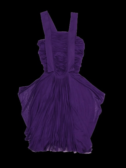YSL Purple Silk Mini Dress — 1