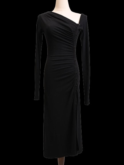 Plein sud Black Viscose Long Sleeve Dress — 3