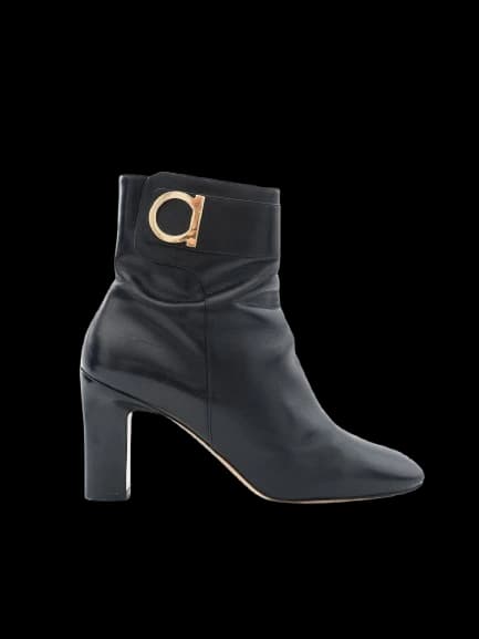 Salvatore Ferragamo Black Leather Boots — photo 1