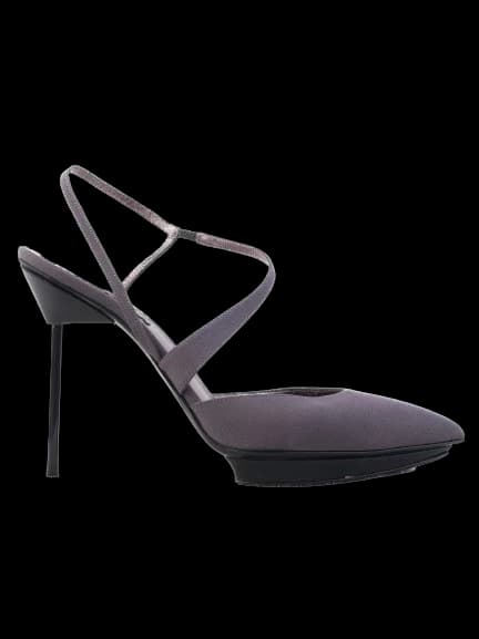 Giorgio Armani Gray Leather Pumps