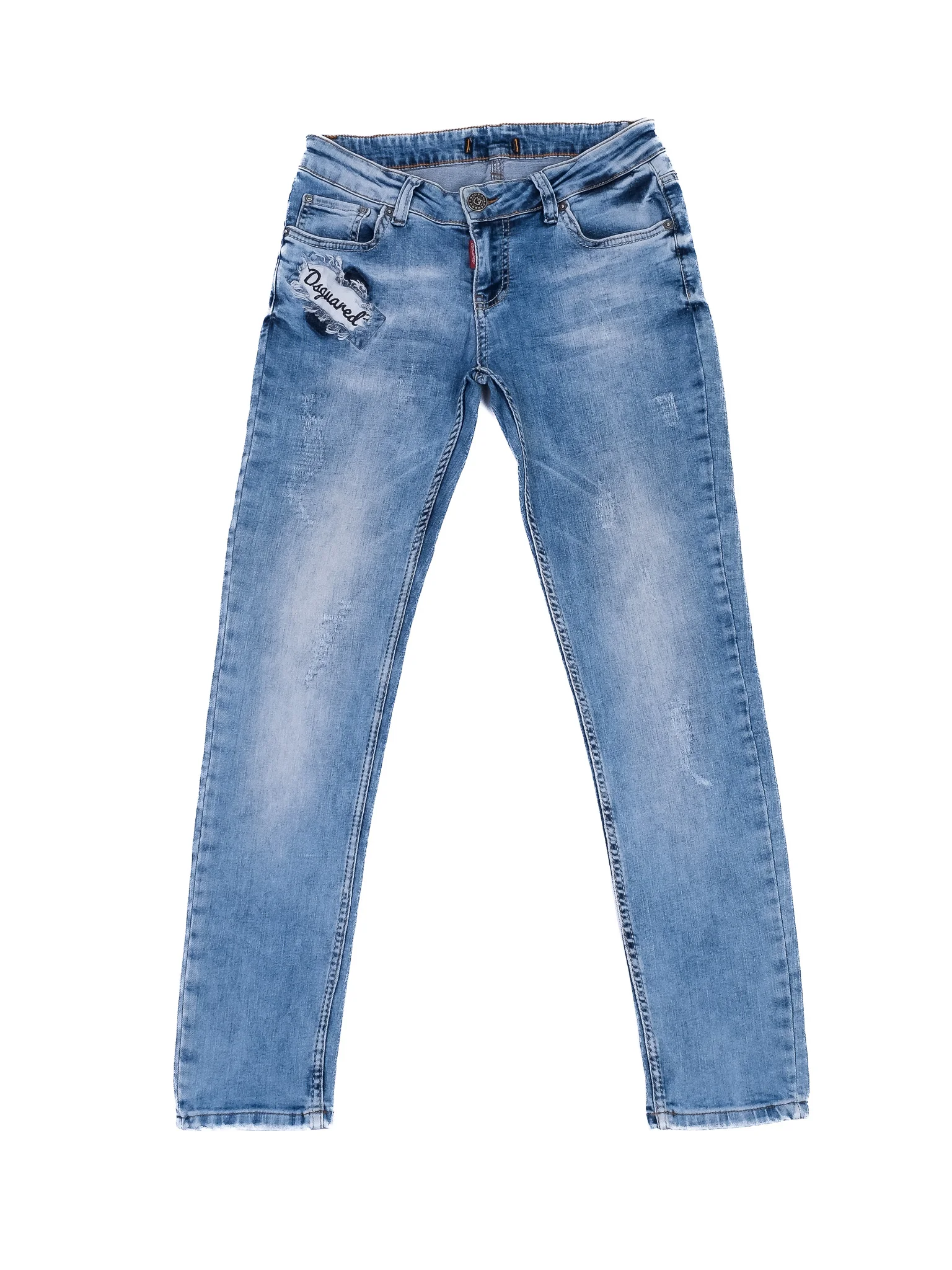 Dsquared2 Blue Cotton Straight Jeans — 3