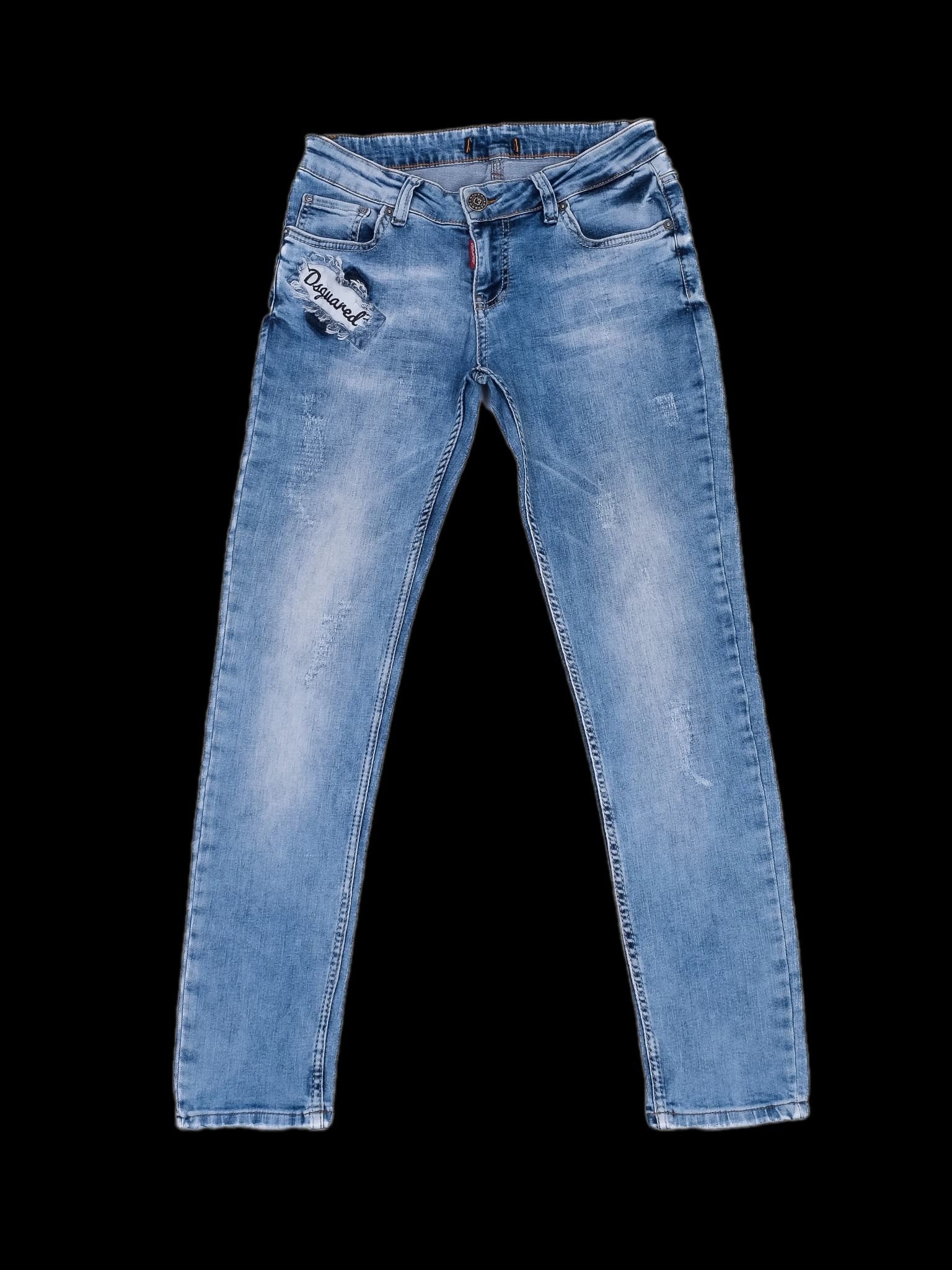Dsquared2 Blue Cotton Straight Jeans