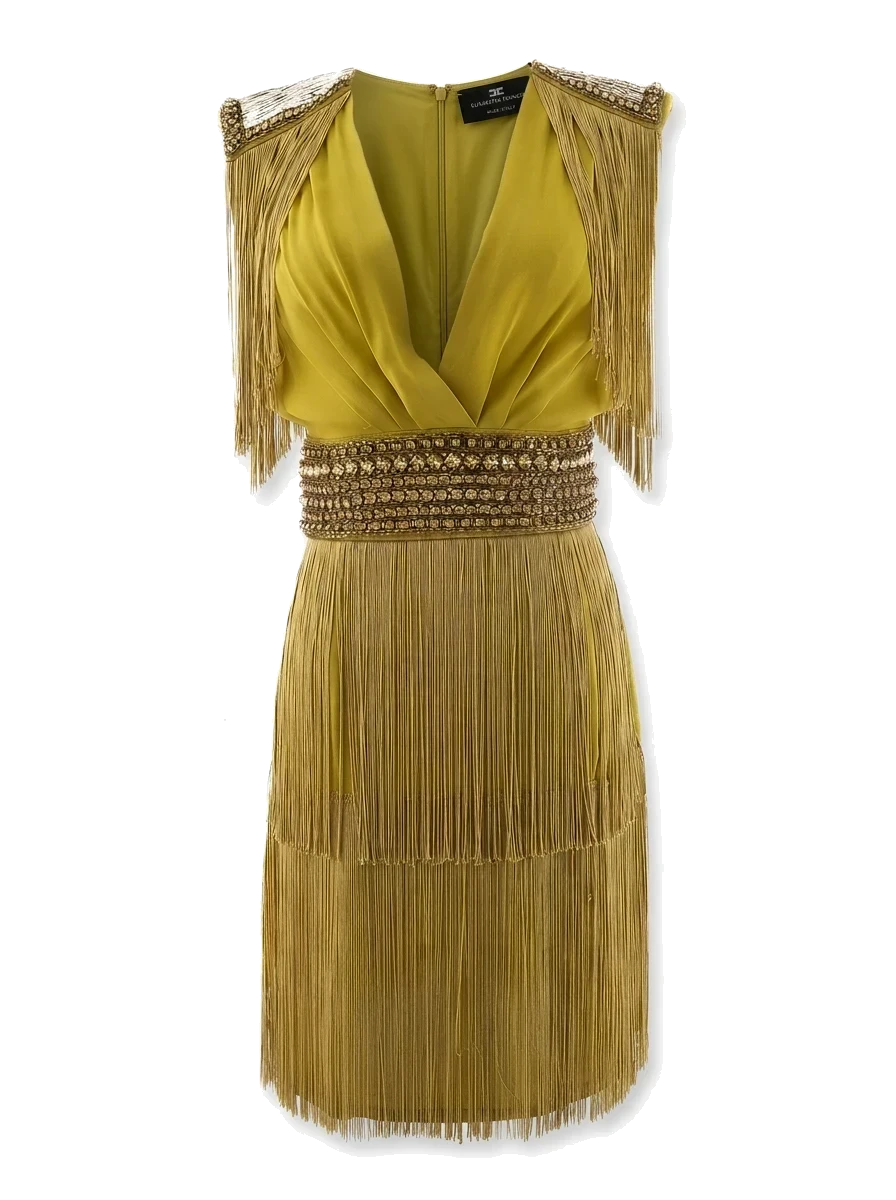 Elisabetta Franchi Yellow Viscose Evening — 1