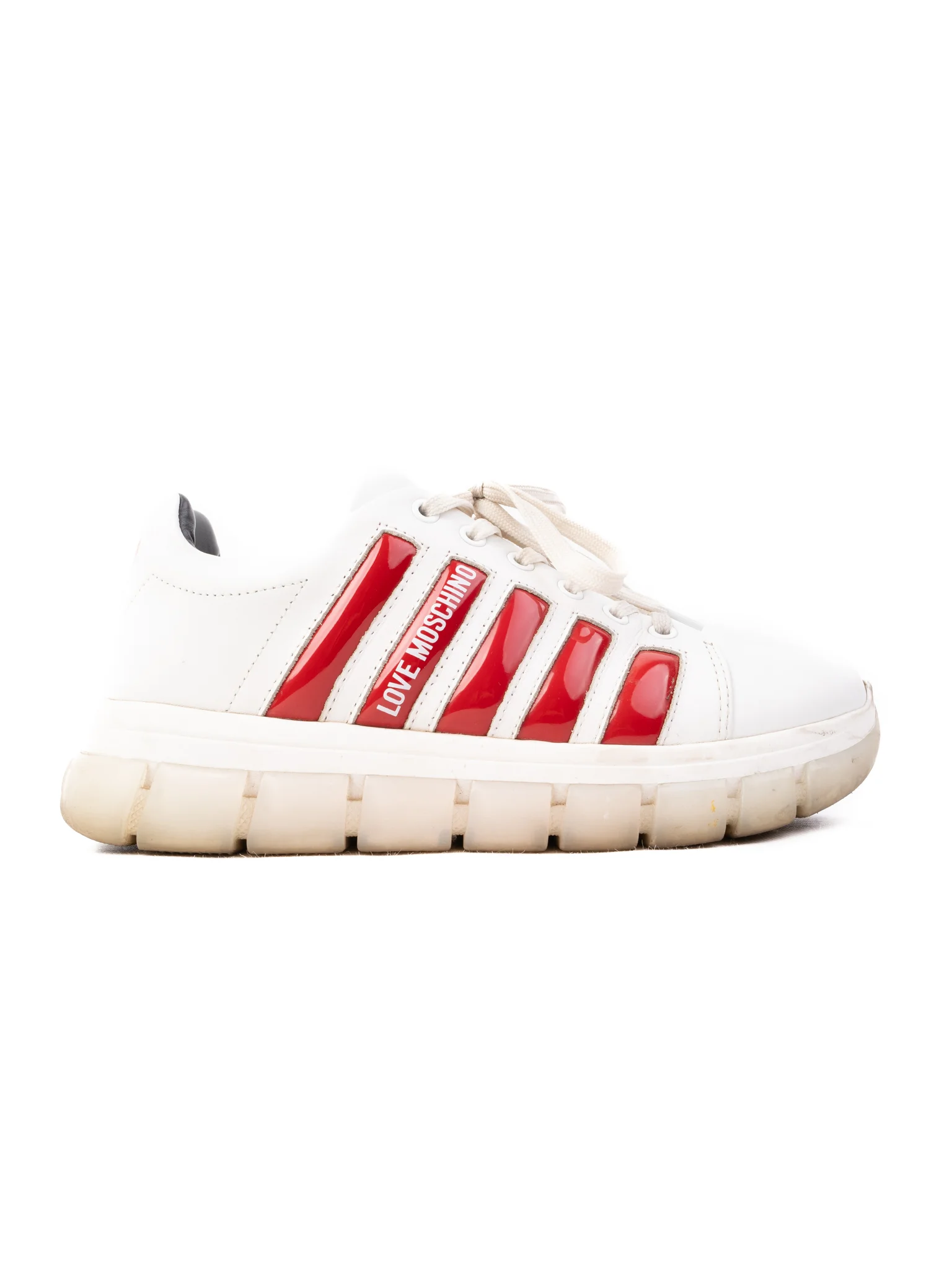 Love Moschino White Leather Sneakers — 3