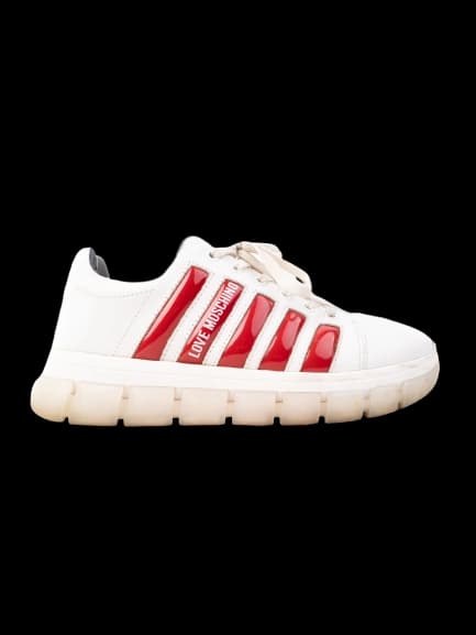 Love Moschino White Leather Sneakers — photo 1