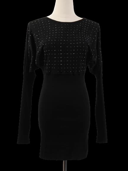 Faith Black Wool Mini Dress — photo 1