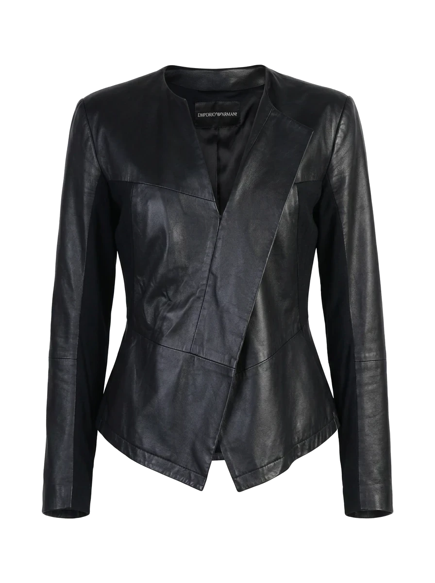 Emporio Armani Black Leather Jacket — 1