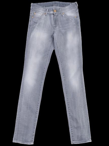 For all 7 mankind Gray Cotton Mom Jeans — photo 1