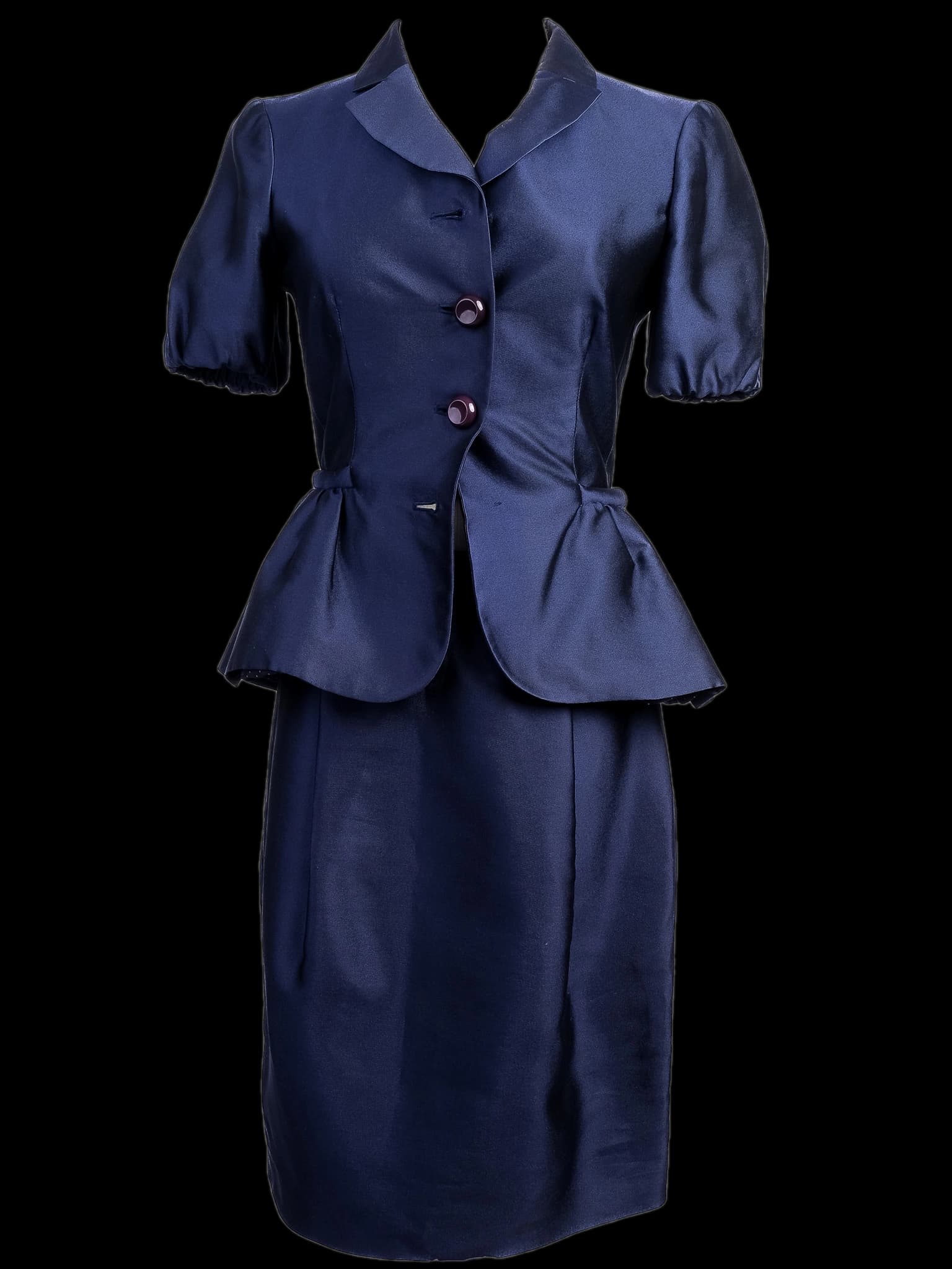Moschino Blue Polyester Skirt Suit — photo 1