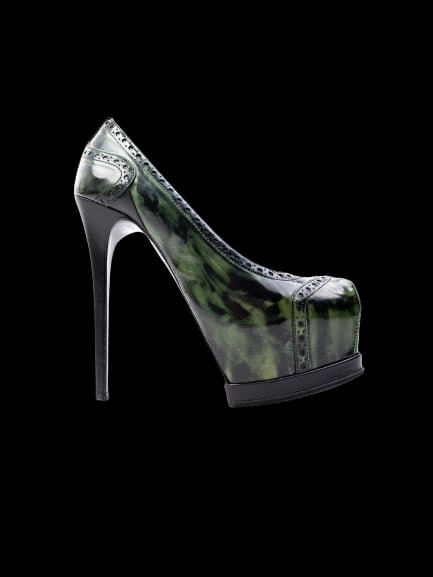 Gianmarco Lorenzi Green Leather High Heel Pumps — 1