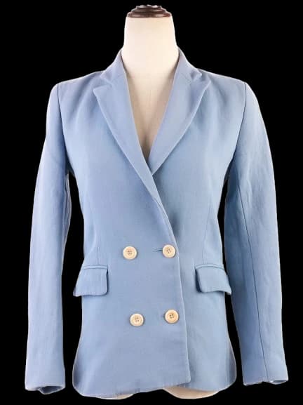 Sandro Blue Cotton Blazer — photo 1