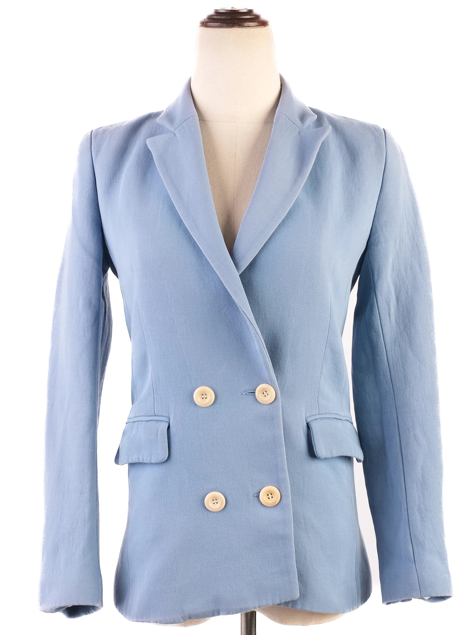 Sandro Blue Cotton Blazer — 2