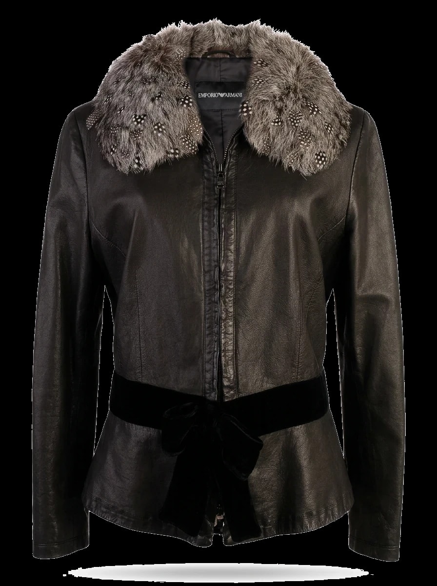 Emporio Armani Black Leather Jacket — 1