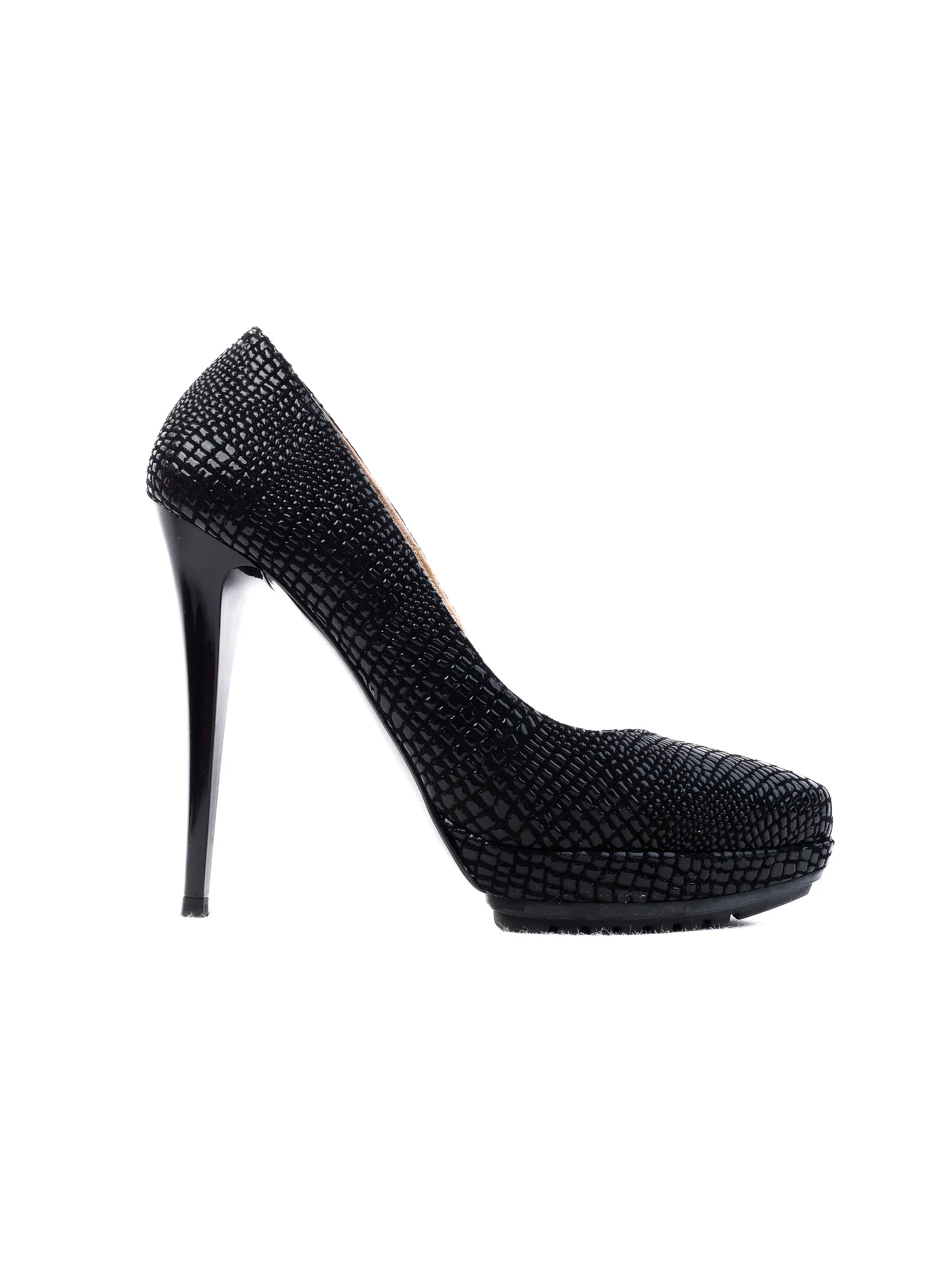 Renzoni Black Leather High Heel Pumps — 2