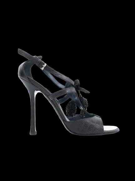 GF Ferre Black Leather Sandals — photo 1