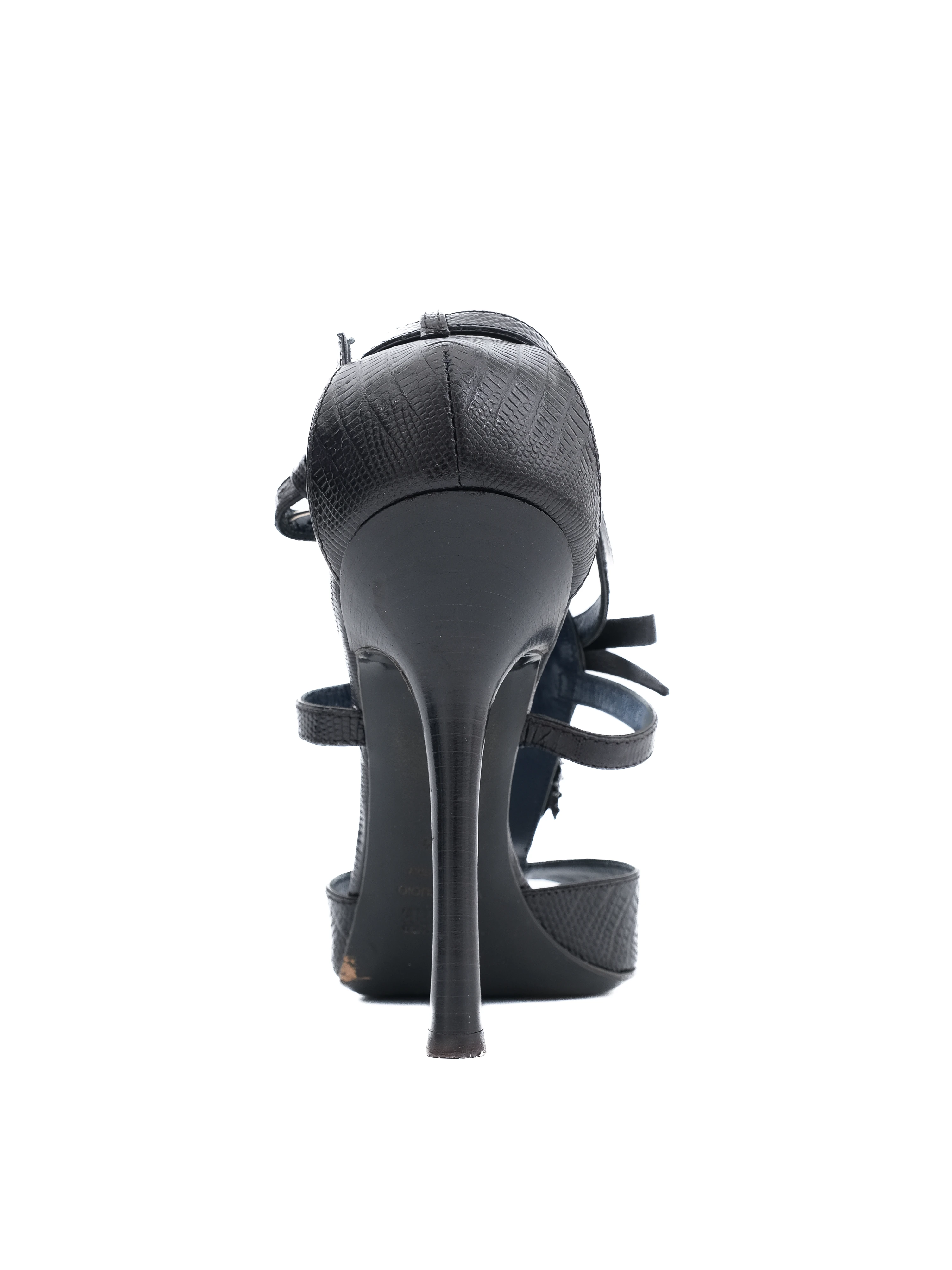 GF Ferre Black Leather Sandals — 2