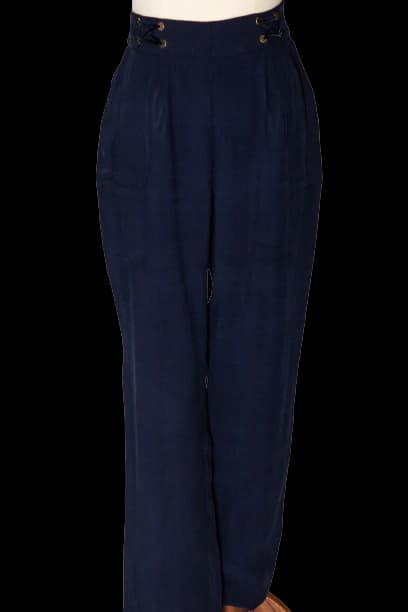NetWork Blue Polyester Casual Trousers