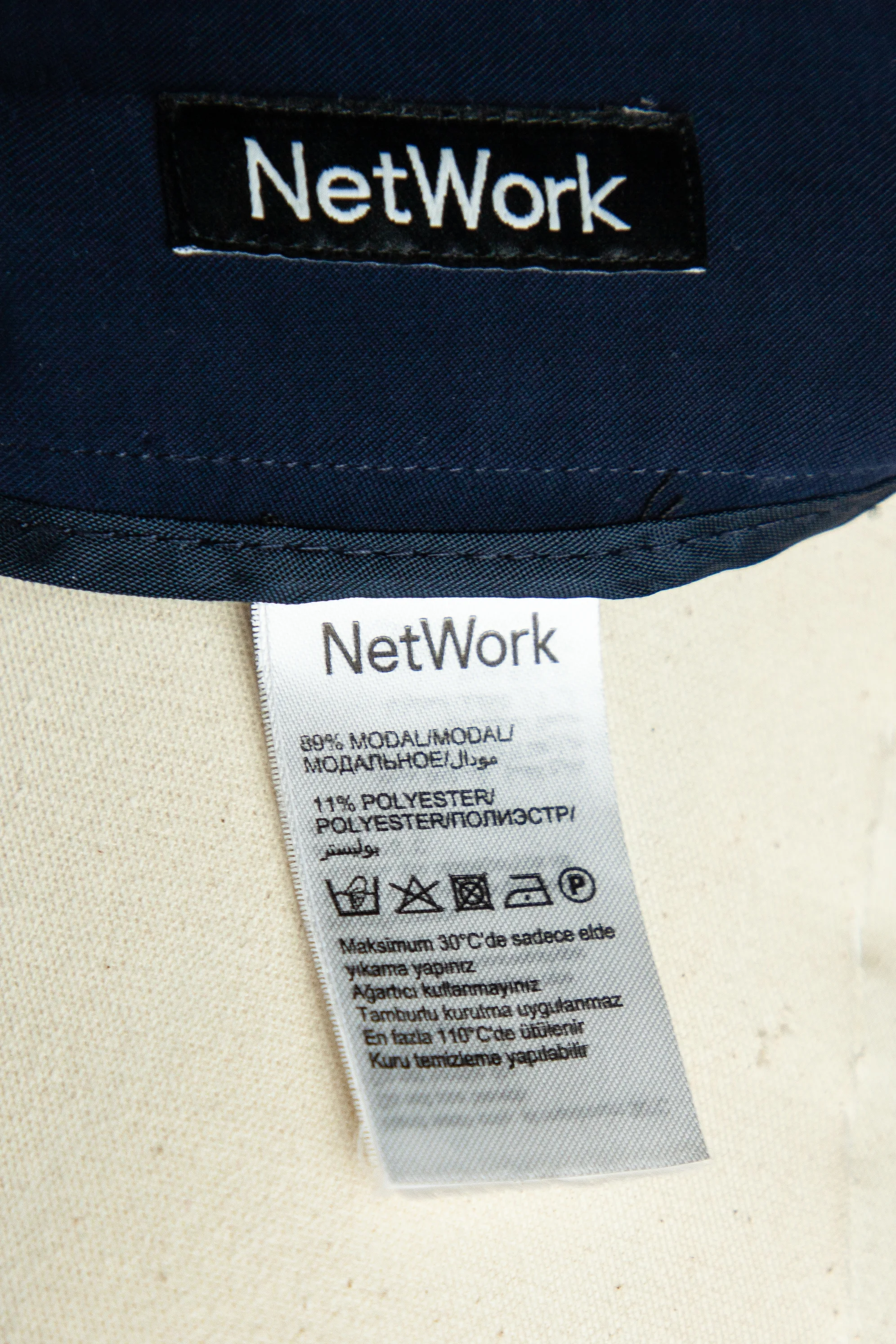 NetWork Blue Polyester Casual Trousers — 3