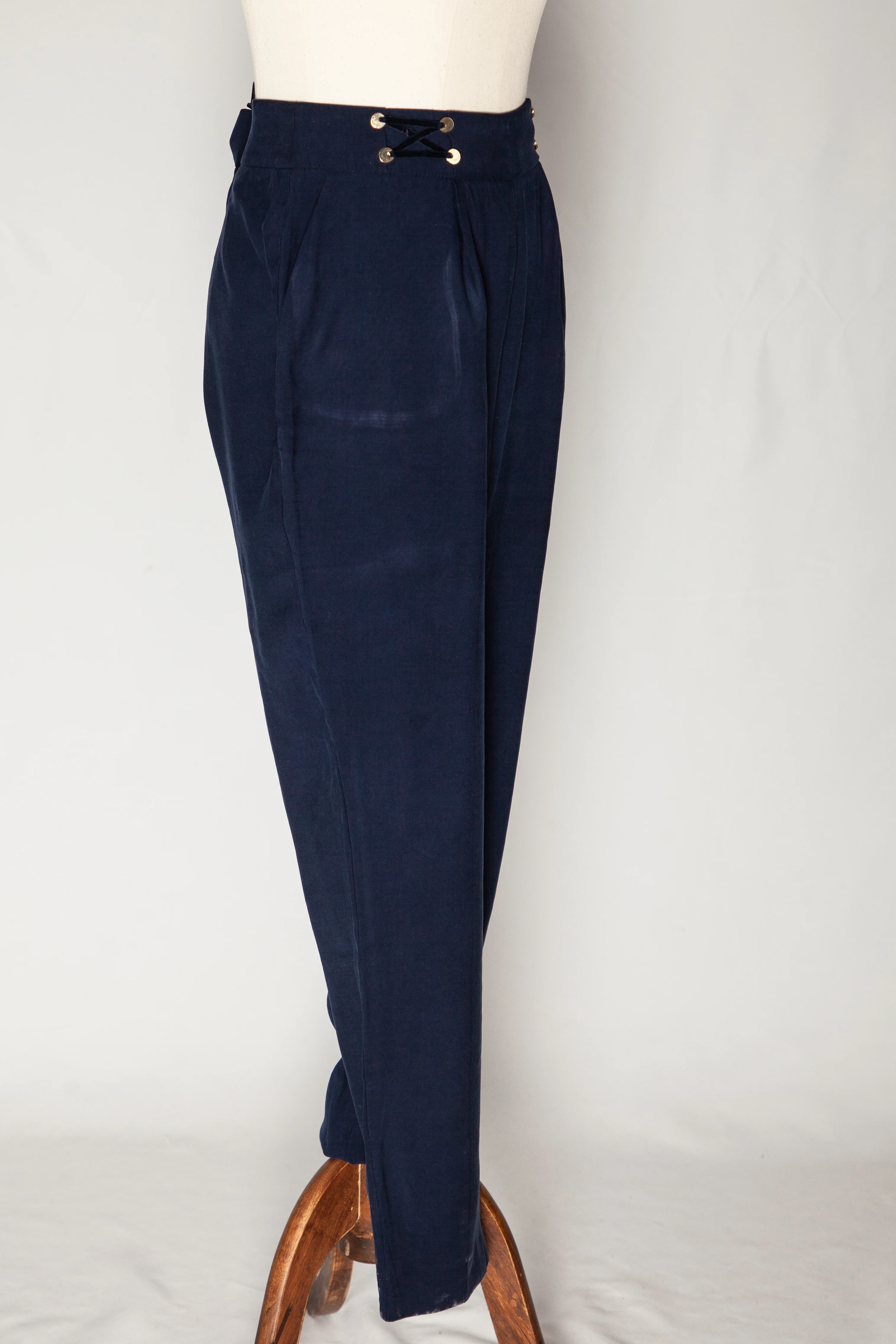 NetWork Blue Polyester Casual Trousers — 2