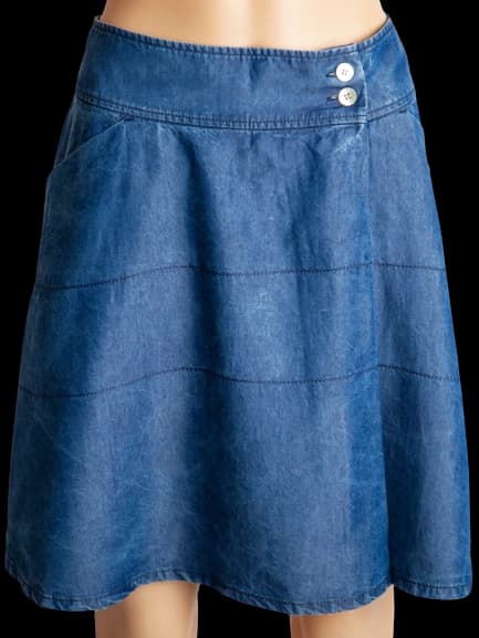 Emporio Armani Blue Cotton Denim Skirt — photo 1