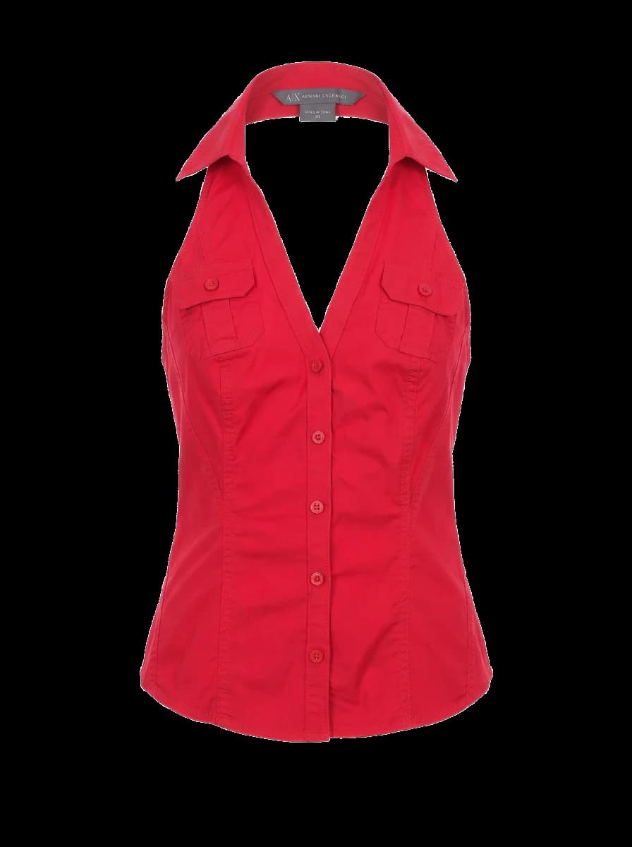 Armani Exchange Red Polyester Blouse — photo 1