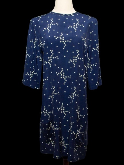 Equpment Blue Silk Dress — 1