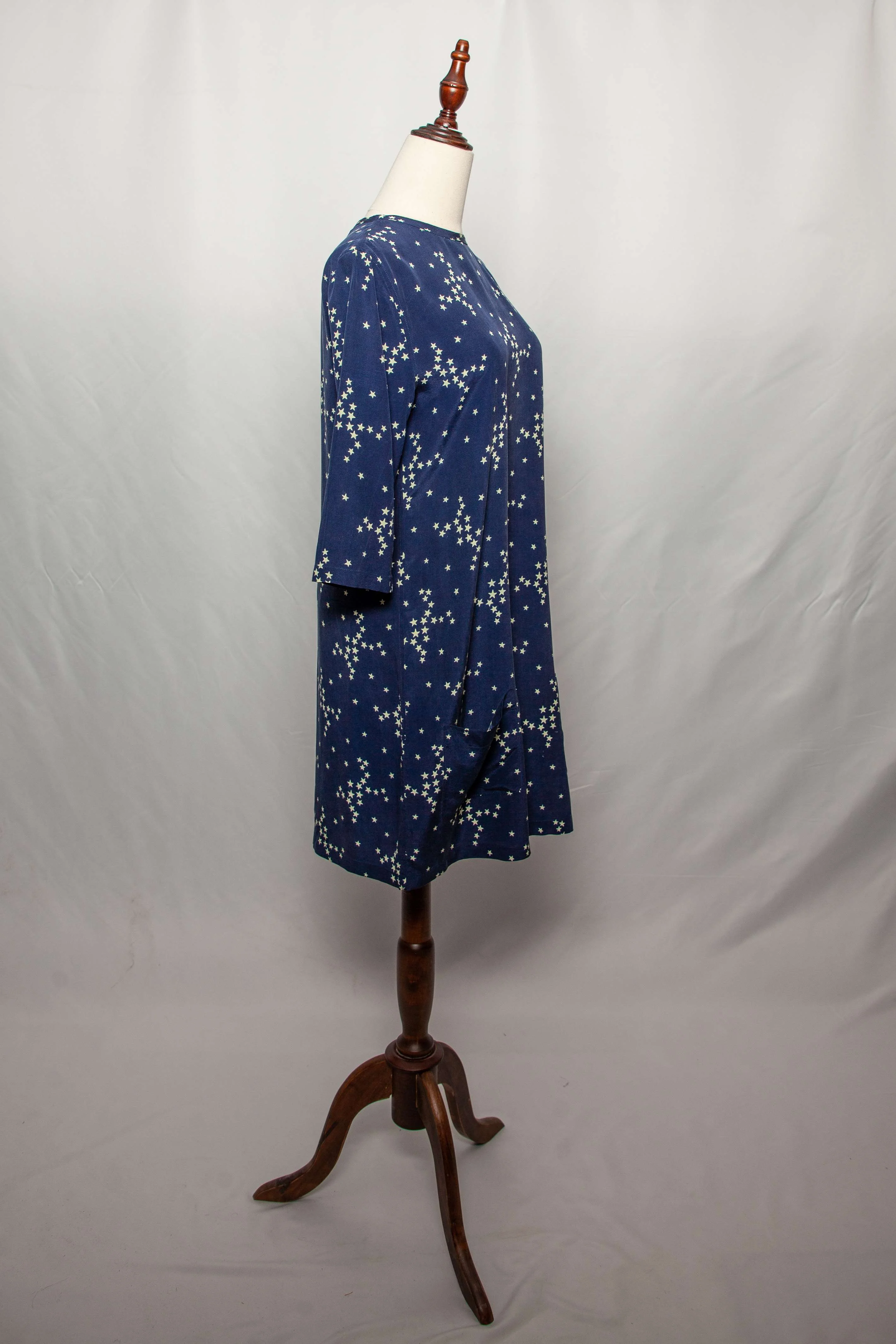 Equpment Blue Silk Dress — 2