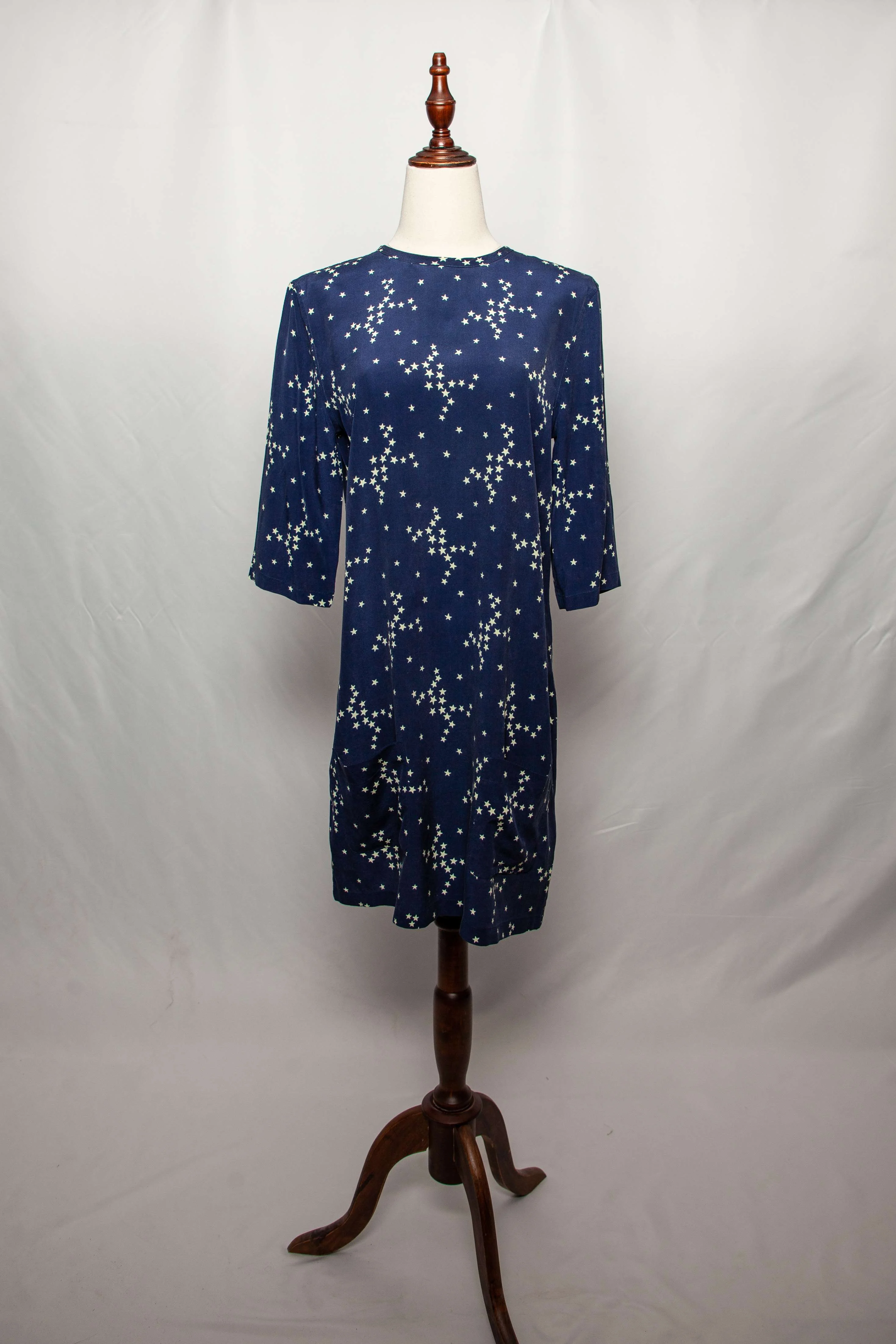 Equpment Blue Silk Dress — 3