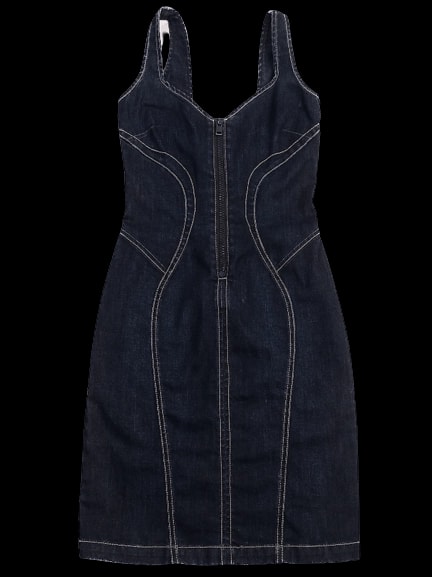 Versace Blue Cotton Dress — 1