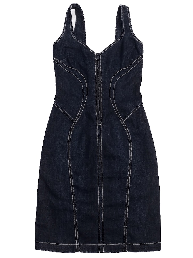 Versace Blue Cotton Dress — 3