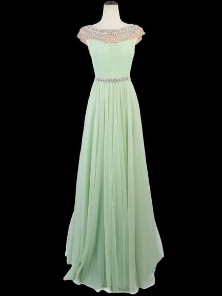 Sherri Hill Green Polyester Evening — photo 1