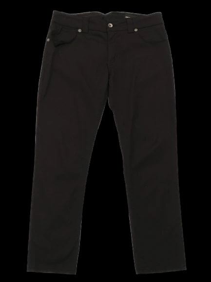 Emporio Armani Black Viscose Casual Trousers — 1