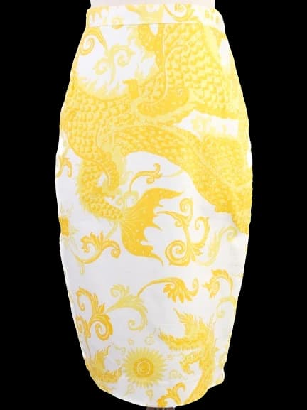 By Malene Birger Yellow Cotton Pencil Skirt
