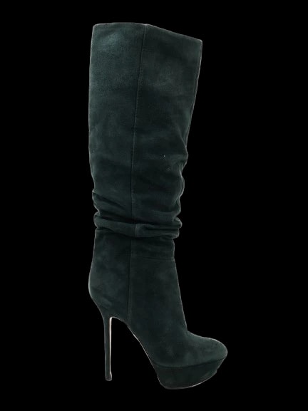 Sergio Rossi Green Leather Boots — 1