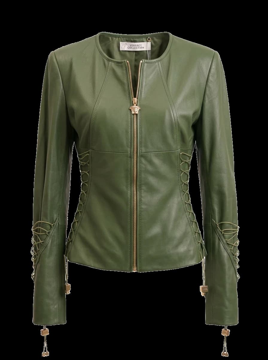 Versace Green Polyester Jacket — photo 1
