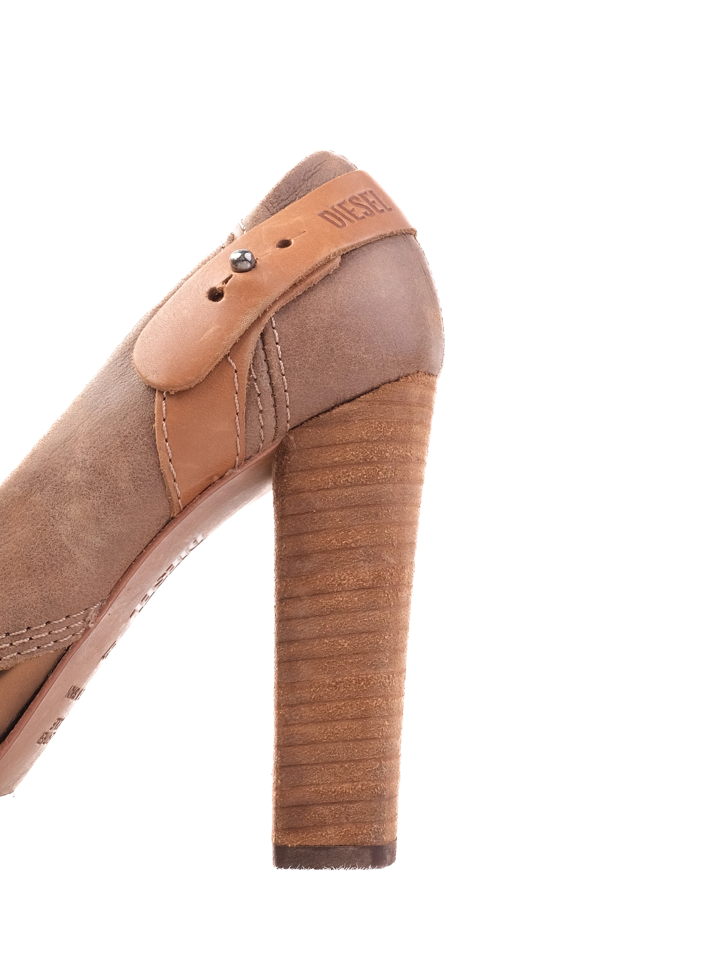 Diesel Orange Leather Sandals — 2