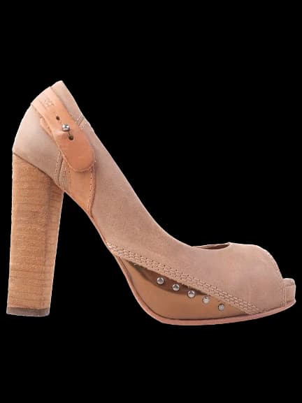Diesel Orange Leather Sandals
