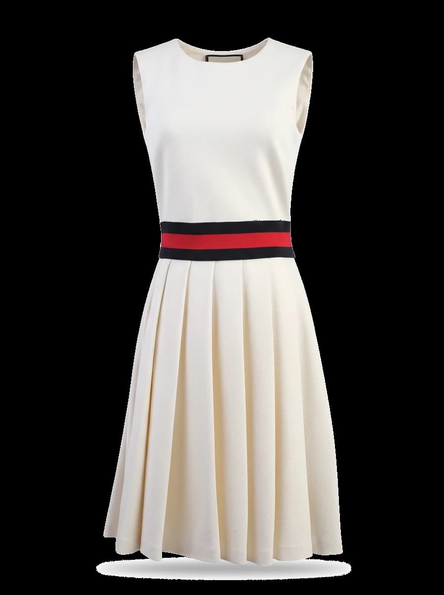 Gucci White Nylon Cocktail Dress