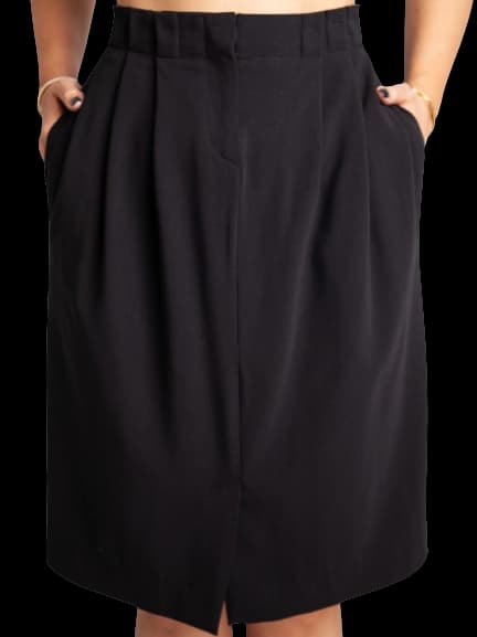 Armani Exchange Black Polyester Pencil Skirt — photo 1