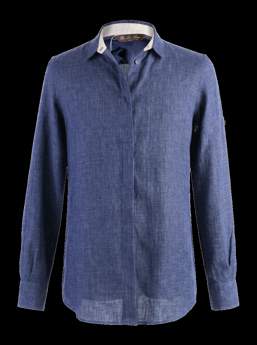 Loro Piana Blue Len Shirt — 1