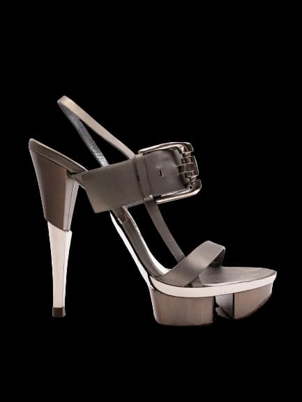 Gianmarco Lorenzi Gray Leather High Heel Sandals — photo 1