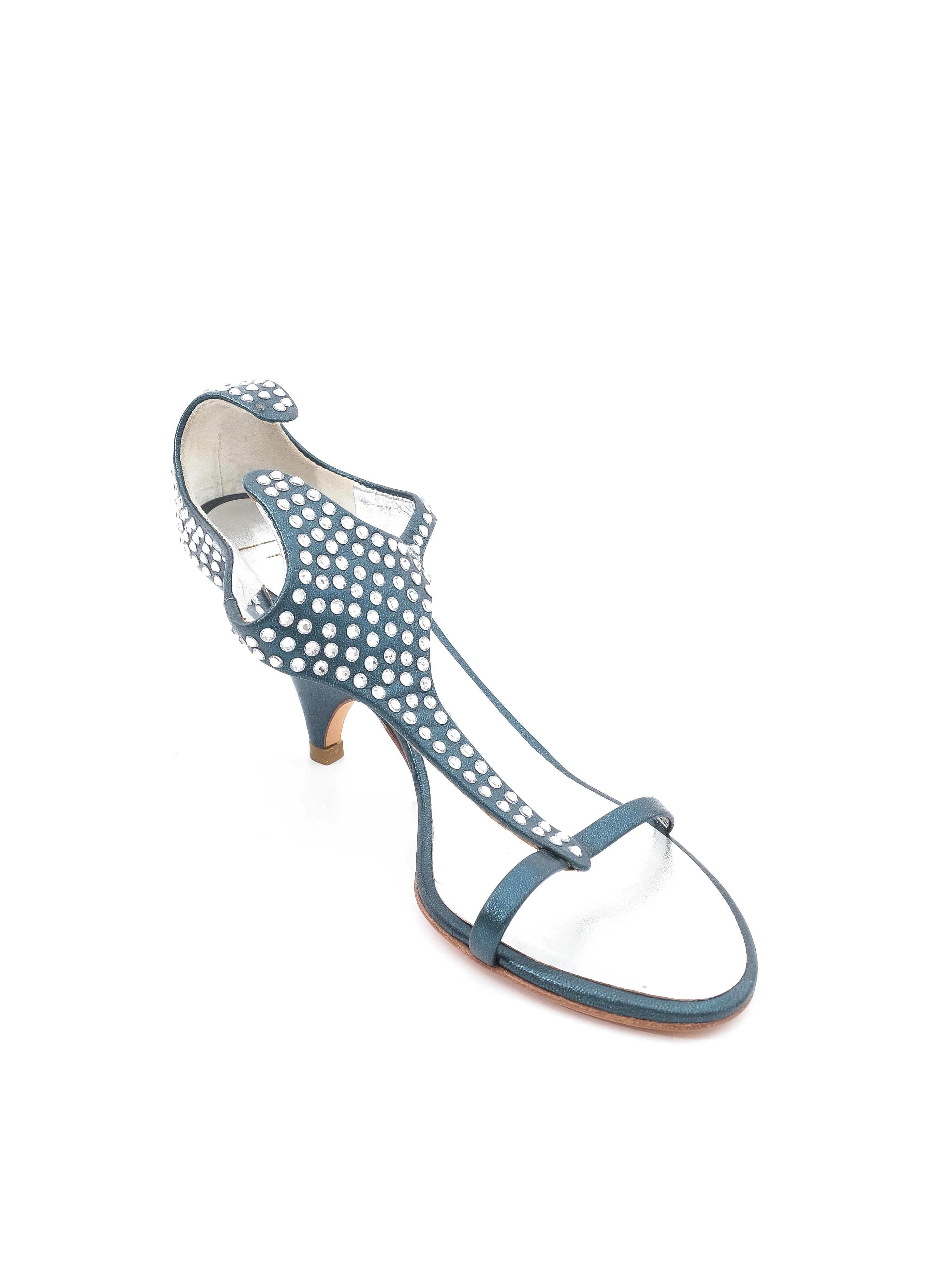 Giuseppe Zanotti Green Leather Sandals — 2
