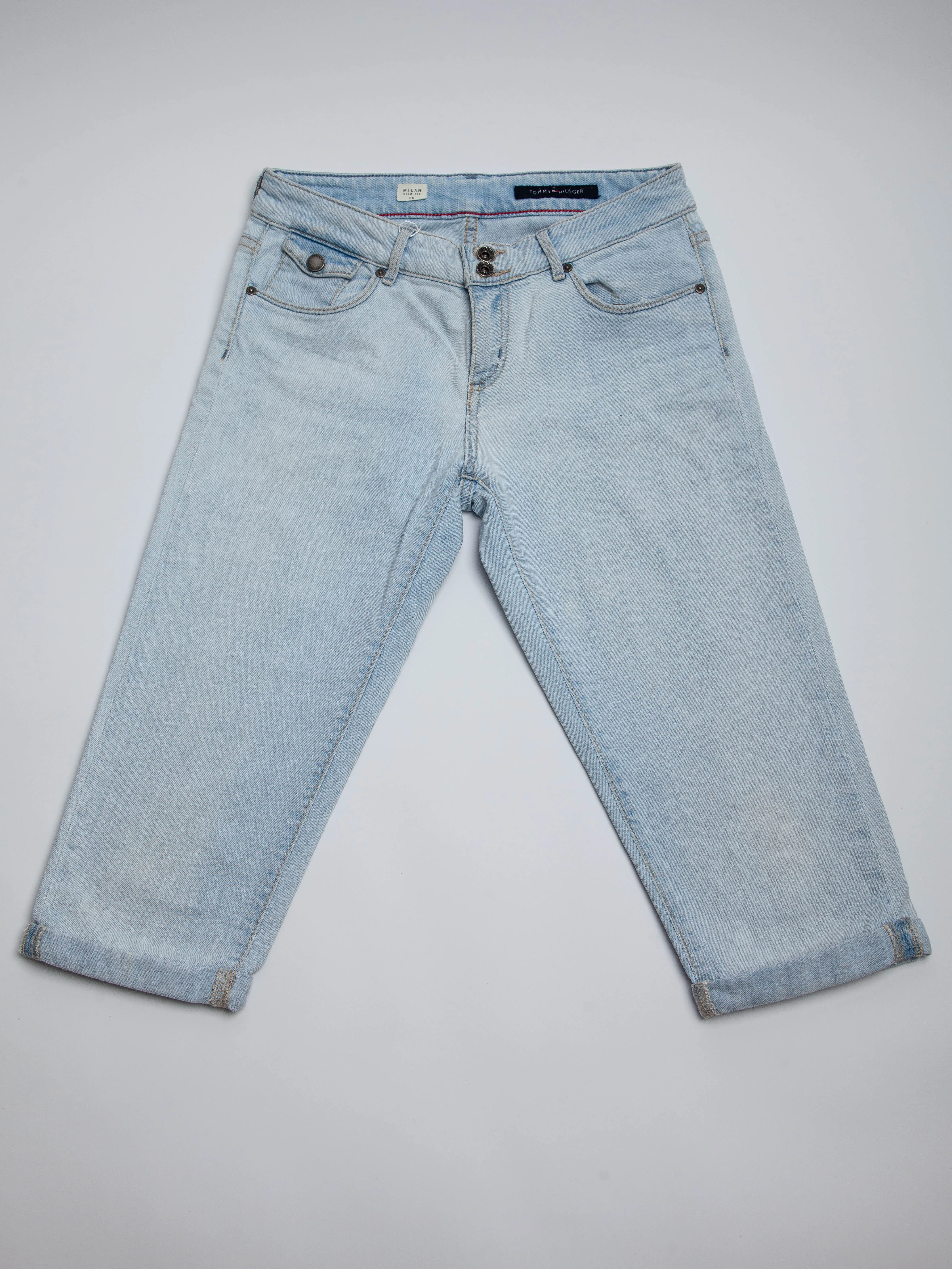 Tommy Hilfiger Blue Silk parchment Denim Shorts — 2