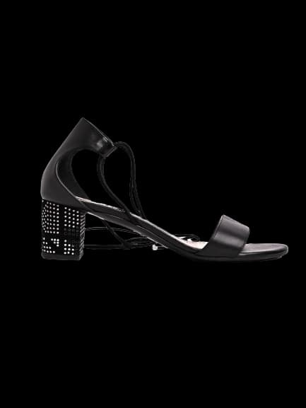 Dior Black Leather Low Heel Sandals — photo 1