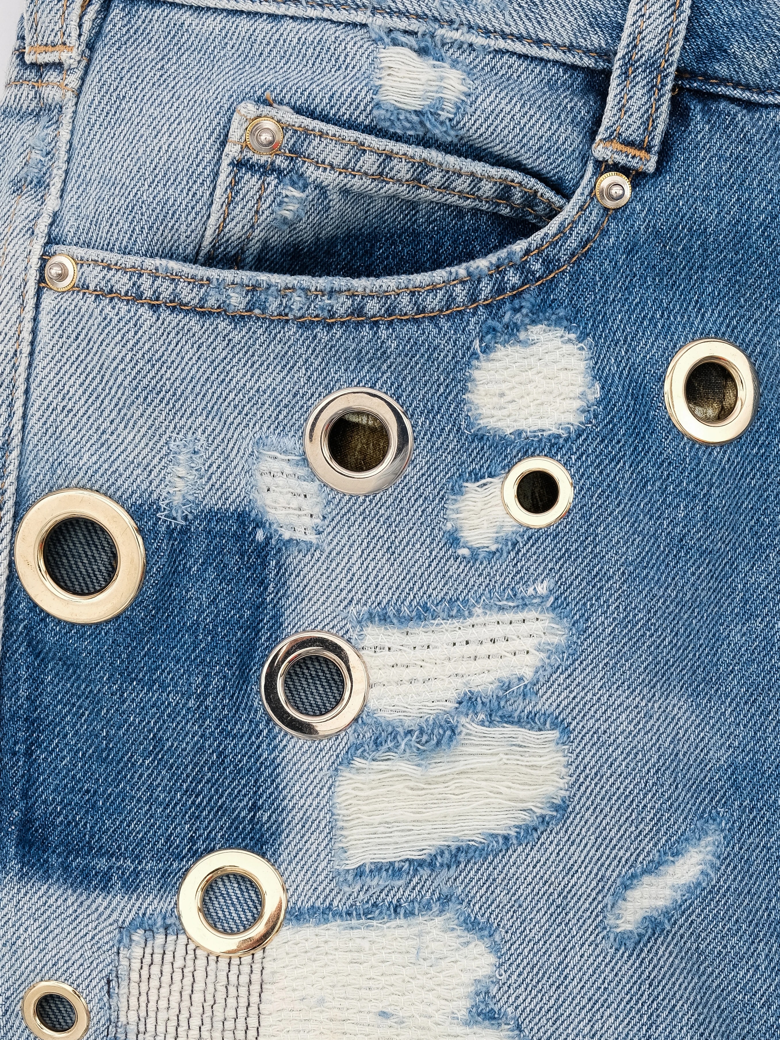 Roberto Cavalli Blue Cotton Designer Piece — 3