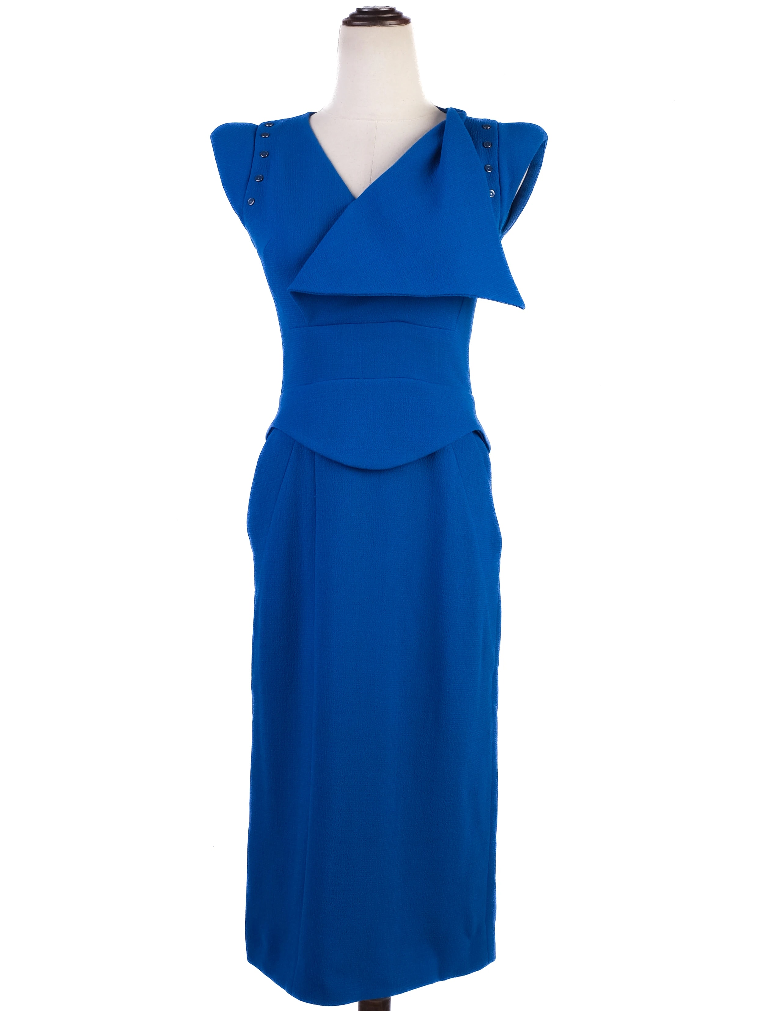 Antonio Berardi Blue Wool Cocktail Dress — 3