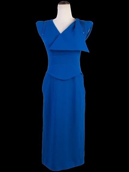 Antonio Berardi Blue Wool Cocktail Dress — 2