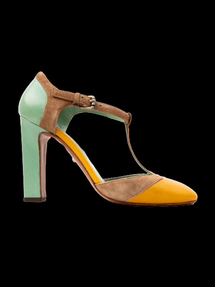 L'Autre Chose Leather Low Heel Sandals — 1