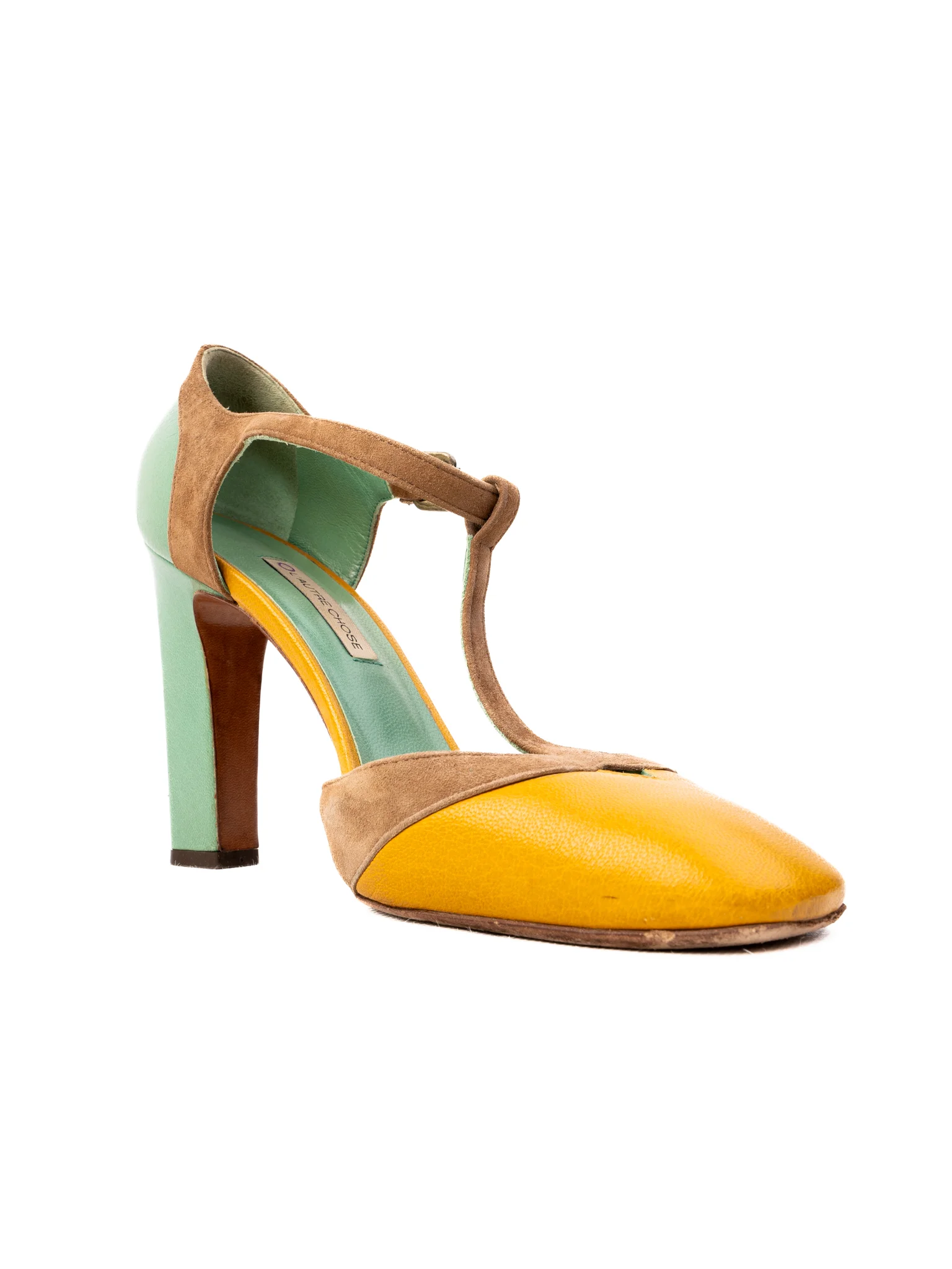 L'Autre Chose Leather Low Heel Sandals — 2