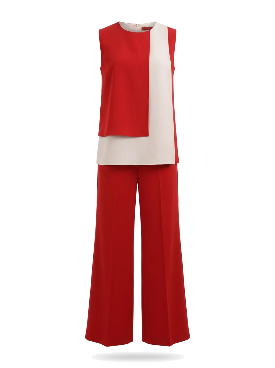 Carolina Herrera Red Polyester Pantsuit — 1